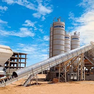 MEKA Commissioned Stationary Concrete Batching Plant in Egypt