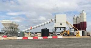 A 110K CONCRETE BATCHING PLANT IN THE UK FOR RAF MAHRAM AIRPORT PROJECT