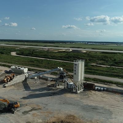 CENTRALE À BETON MEKA POUR L'AEROPORT DE DOMODEDOVO/RUSSIE