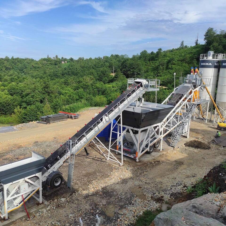 MEKA 100M mobile concrete batching plant, Georgia HPP