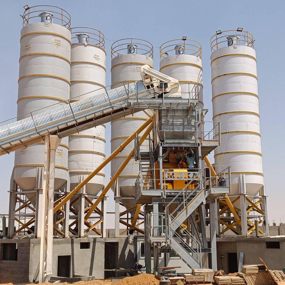 MEKA K 140 stationary concrete batching plant, Egypt