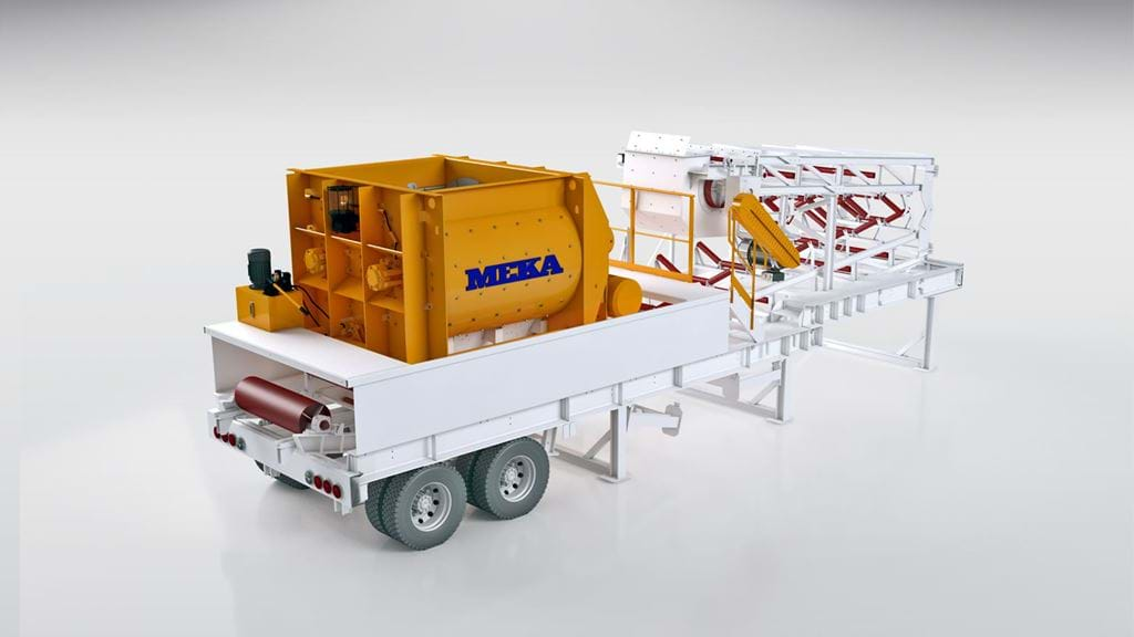 Mobile Twin Shaft Mixers