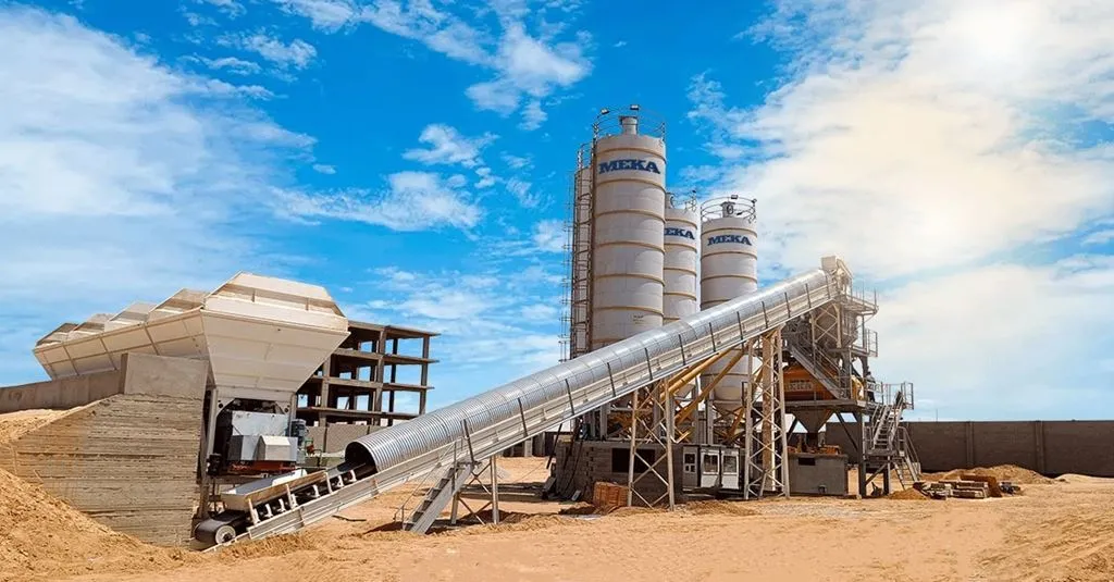 MEKA Commissioned Stationary Concrete Batching Plant in Egypt