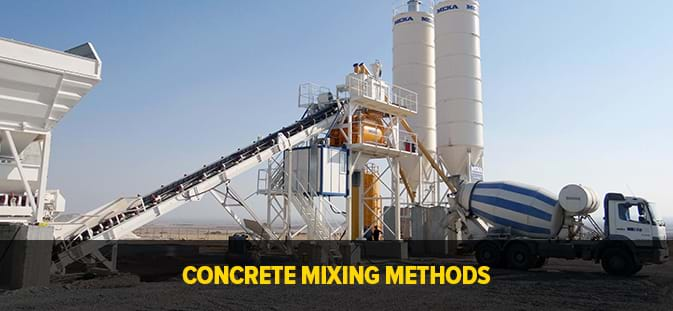 CONCRETE MIXING METHODS AND CONCRETE MIXERS