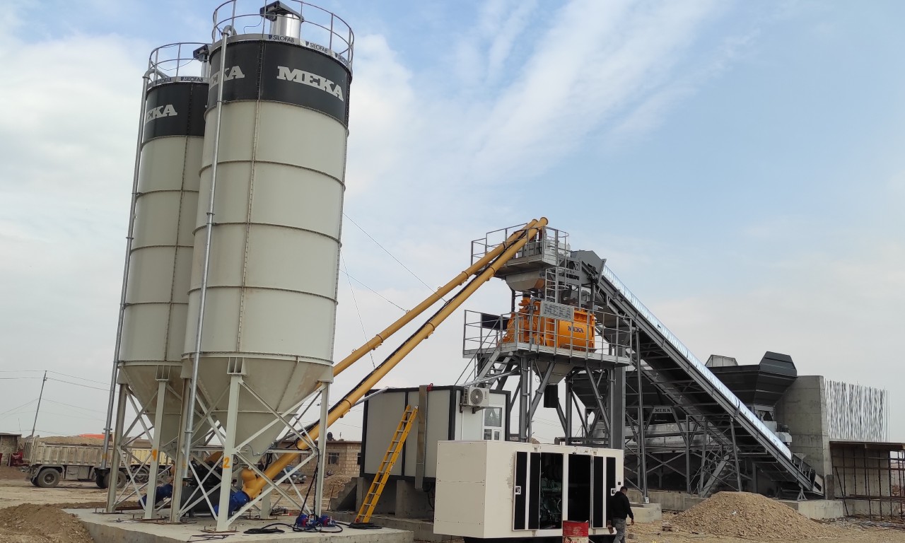 Centrale à beton compacteC120 sur le site de Mossoul 
