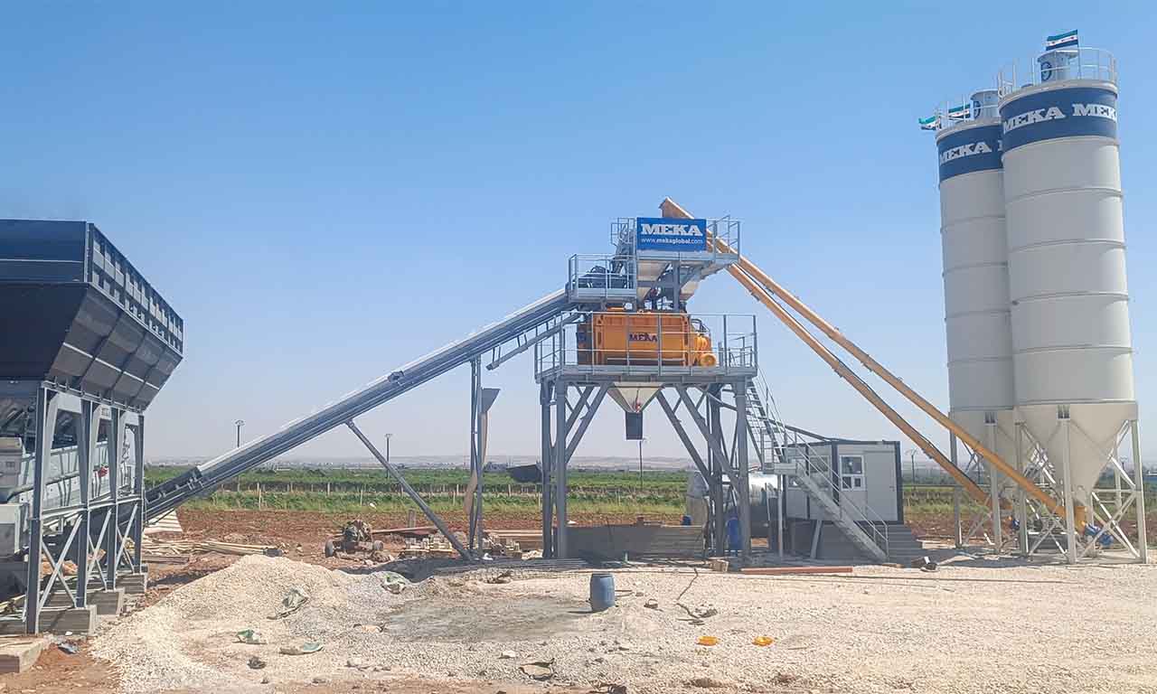 MEKA, Suriye'deki Varlığını Güçlendirmeye Devam Ediyor: C 135 Kompakt Beton Santrali Üretime Başladı