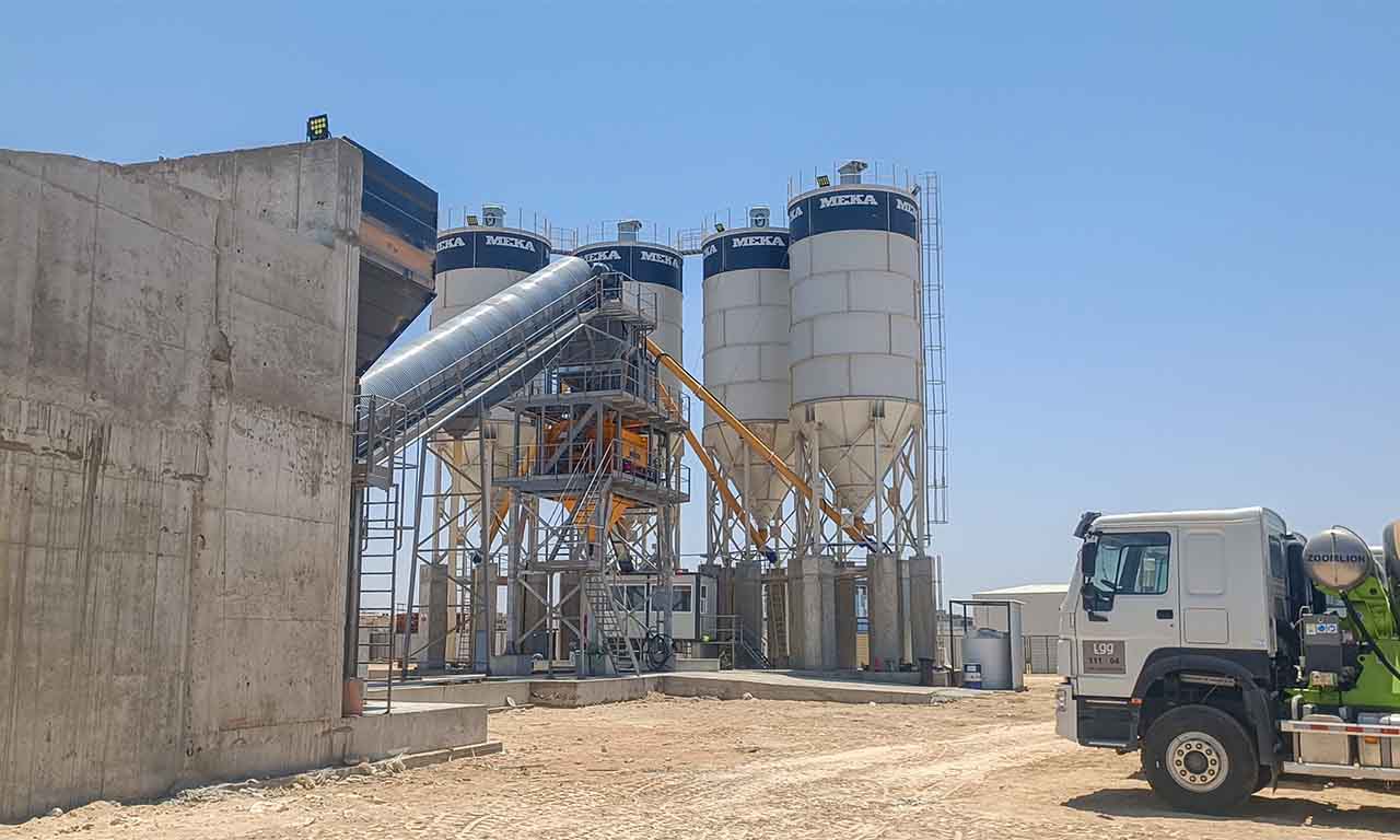محطة خلط الخرسانة MEKA K160 في ليبيا