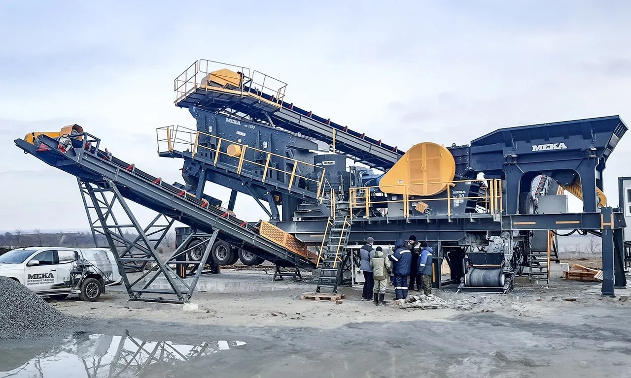 Пересувний двоступеневий бетонний завод MEKA