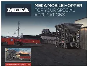 Мобільний бункер MEKA для розвантаження вугілля в порту Гданська, Польща