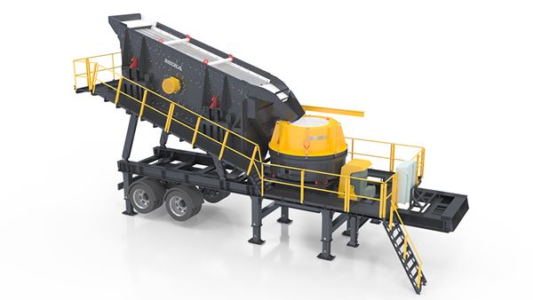Напівмобільна установка VSI з похилим грохотом MEKA