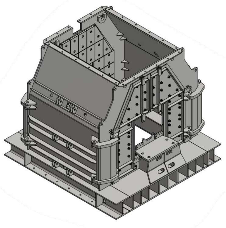 Şekil 5 Tipik yatay milli tersiyer darbeli kırıcı gövdesi (MEKA)
