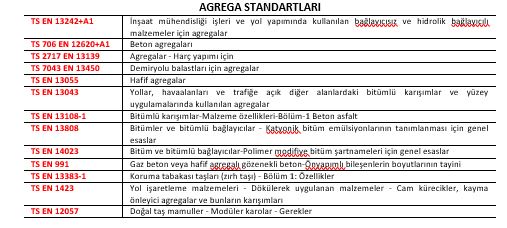 Agregalar ve Kullanım Yerleri